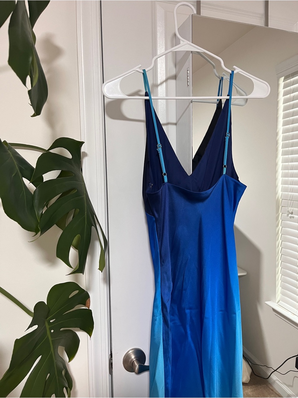 12th Tribe Mirabella Blue Satin Sorbet Maxi  Dress 💙 - Picture 5 of 6